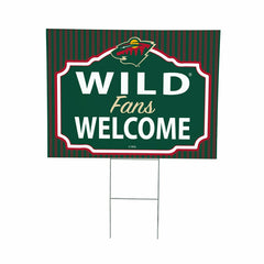 Minnesota Wild Coroplast Yard Sign, "Fans Welcome", NHL, Home