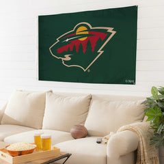 Minnesota Wild Single Sided Flag w/ 2 Grommets, 3'x5', NHL, Home