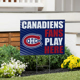 Montreal Canadiens Coroplast Yard Sign "Fans Play Here", NHL, Home