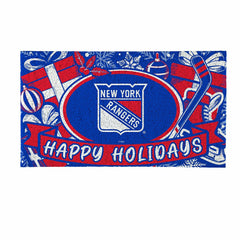 New York Rangers Holiday PVC Mat, 28"x16", NHL