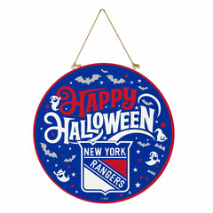 New York Rangers Halloween Round Door Décor with Hanging Rope, 18x18, NHL, Home