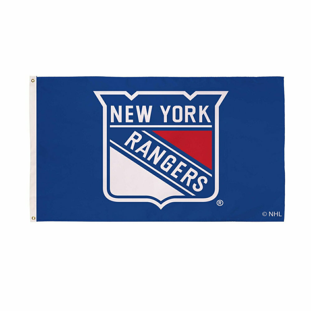New York Rangers Single Sided Flag with 2 Grommets, 3'x5', NHL, Home
