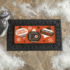 Philadelphia Flyers Holiday Flocked Coir Sassafras Switch Mat, 22"x10", NHL