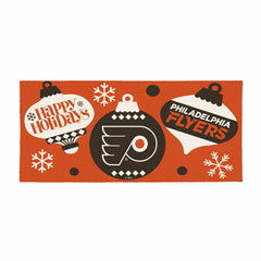 Philadelphia Flyers Holiday Flocked Coir Sassafras Switch Mat, 22"x10", NHL