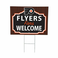 Philadelphia Flyers Coroplast Yard Sign, "Fans Welcome", NHL, Home