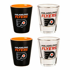 Philadelphia Flyers 4-Piece Ceramic and Glass 2oz. Shot Glass Set, NHL, Home