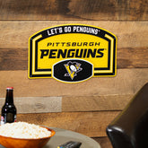 Pittsburgh Penguins USA Embossed Steel Wall Sign, 11" x 17", NHL, Home