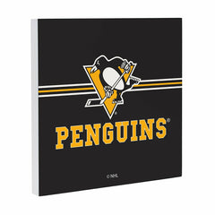 Pittsburgh Penguins Wood Wall Sign, 12x12, NHL, Home