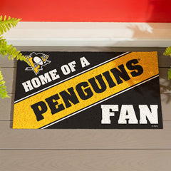 Pittsburgh Penguins, PVC Mat COLOR, Home of a Fan, NHL