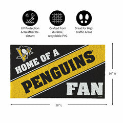 Pittsburgh Penguins, PVC Mat COLOR, Home of a Fan, NHL