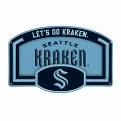 Seattle Kraken USA Embossed Steel Wall Sign, 11" x 17", NHL, Home