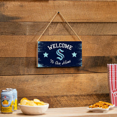 Seattle Kraken Wood Wall Sign, 6x11, NHL, Home