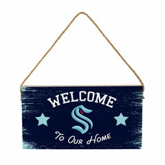 Seattle Kraken Wood Wall Sign, 6x11, NHL, Home