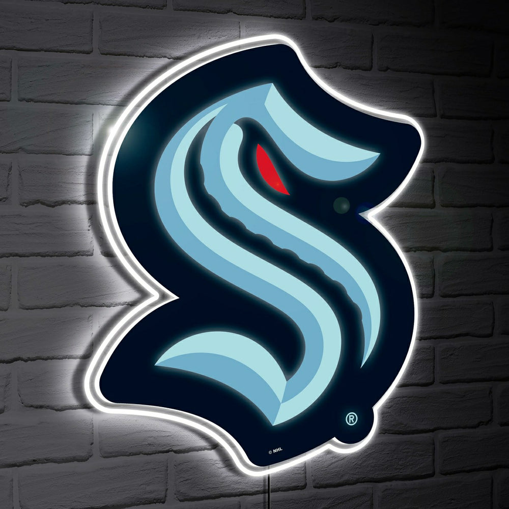 Seattle Kraken LED Wall Decor, Glazelite, Logo, NHL, Home