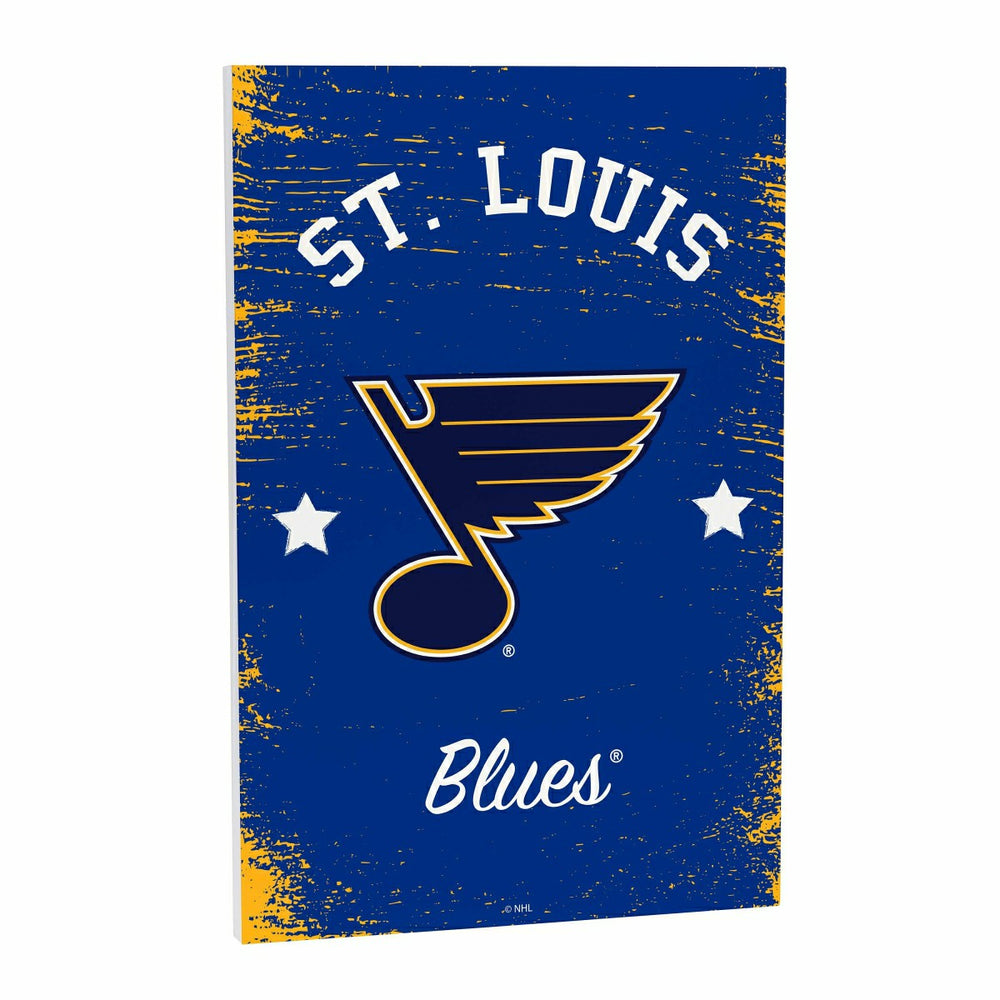 St Louis Blues Wood Wall Sign, 16x24, NHL, Home