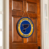 St Louis Blues Round Door Décor with Hanging Rope, 18x18, NHL, Home