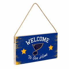 St Louis Blues Wood Wall Sign, 6x11, NHL, Home