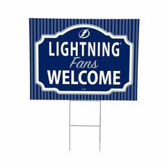 Tampa Bay Lightning Coroplast Yard Sign, "Fans Welcome", NHL, Home