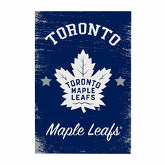 Toronto Maple Leafs Wood Wall Sign, 16x24, NHL, Home