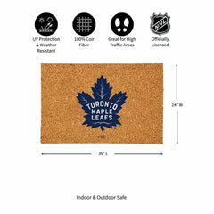 Toronto Maple Leafs Large Full Color Coir Mat, 36"x24", NHL