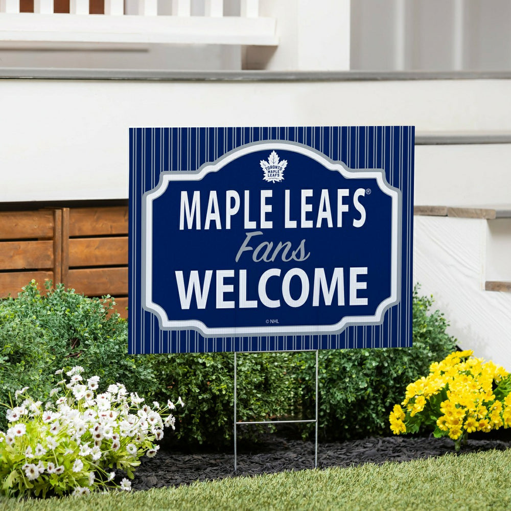Toronto Maple Leafs Coroplast Yard Sign, "Fans Welcome", NHL, Home