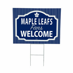 Toronto Maple Leafs Coroplast Yard Sign, "Fans Welcome", NHL, Home
