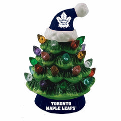 8" LED Ceramic Christmas Tree, Toronto Maple Leafs, NHL, Home