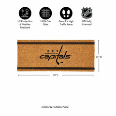 Washington Capitals Extra Large One Color Coir Mat, 60"x24", NHL