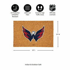 Washington Capitals Large Full Color Coir Mat, 36"x24", NHL