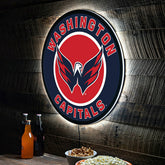 LED Wall Decor, Round, Washington Capitals, NHL, Home
