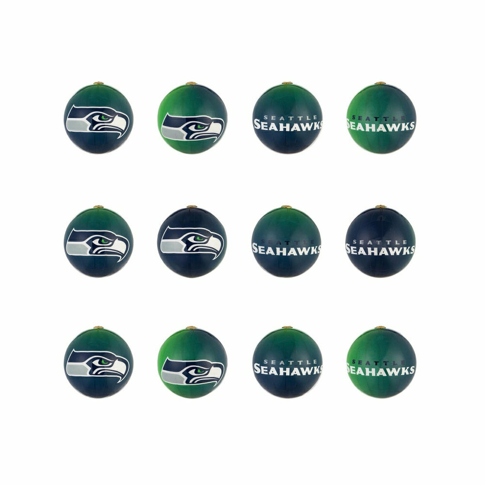 12pc Ornament Set, Seattle Seahawks, Home, NFL