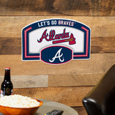 Atlanta Braves USA Embossed Steel Wall Sign, 11" x 17", MLB, Home