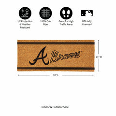 Atlanta Braves Extra Large One Color Coir Mat, 60"x24", MLB