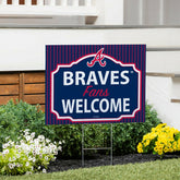 Atlanta Braves Coroplast Yard Sign, "Fans Welcome", MLB, Home