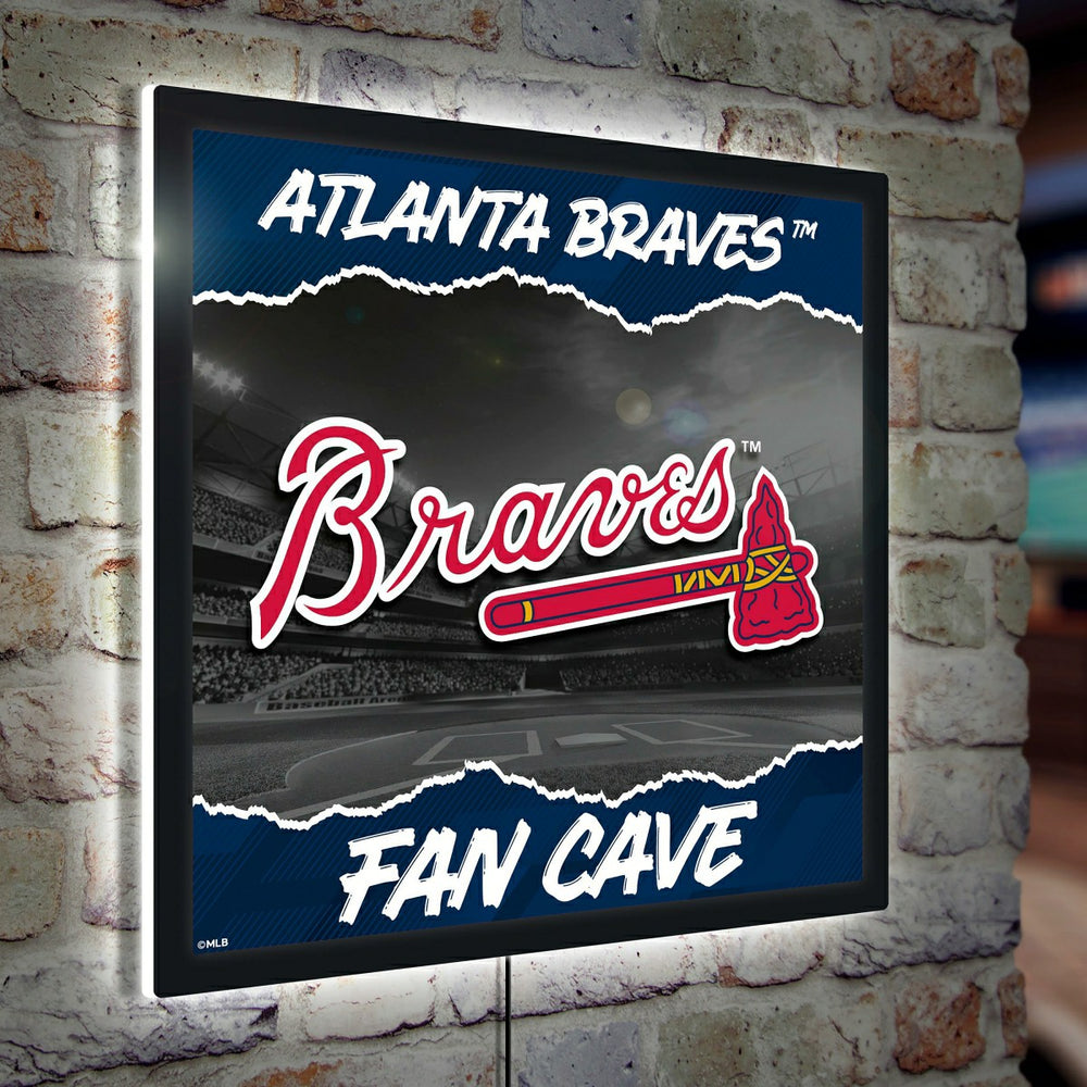 Atlanta Braves 23"H x 23"L LED Wall Decor, Edgelite, Square, MLB, Home