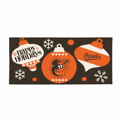 Baltimore Orioles Holiday Flocked Coir Sassafras Switch Mat, 22"x10", MLB