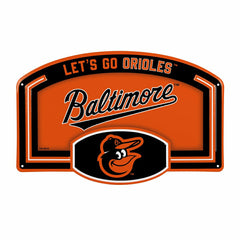 Baltimore Orioles USA Embossed Steel Wall Sign, 11" x 17", MLB, Home
