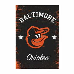 Baltimore Orioles Wood Wall Sign, 16x24, MLB, Home