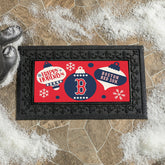 Boston Red Sox Holiday Flocked Coir Sassafras Switch Mat, 22"x10", MLB