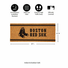 Boston Red Sox Extra Large One Color Coir Mat, 60"x24", MLB