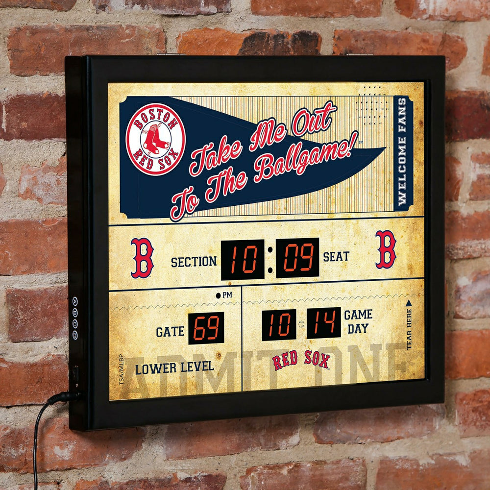 Scoreboard Wall Clock, Boston Red Sox, MLB, Home