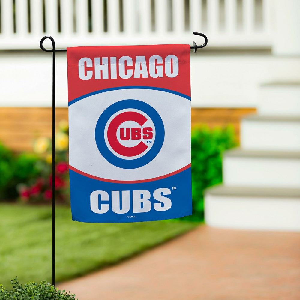 Chicago Cubs Suede Garden Flag, MLB, Home