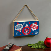 Chicago Cubs Holiday Wood Wall Sign, 6x11, MLB, Home