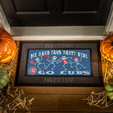 Chicago Cubs Flocked Coir Halloween Sassafras Switch Mat, 22"x10", MLB