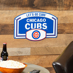 Chicago Cubs USA Embossed Steel Wall Sign, 11" x 17", MLB, Home