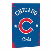 Chicago Cubs Wood Wall Sign, 16x24, MLB, Home