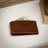 Cleveland Guardians, Embossed 100% Genuine Tumbled Leather Passcase Bi, MLB, Home