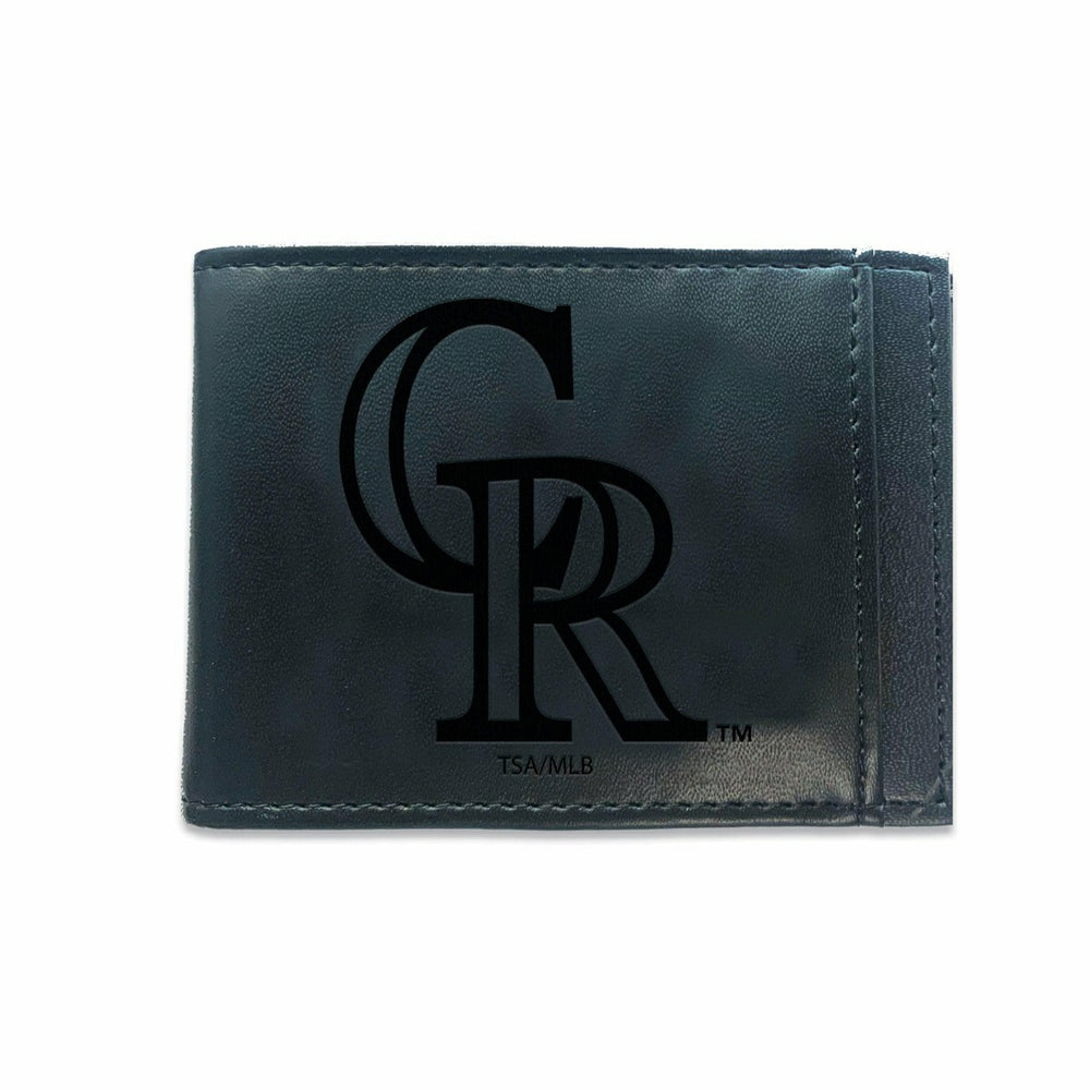 Colorado Rockies Front Pocket Wallet w/ RFID Blocking Black, MLB, Home