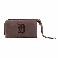 Detroit Tigers Wristlet Wallet Brown, MLB, Home