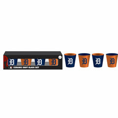 Detroit Tigers 4-Piece Ceramic 2oz. Cup Set, MLB, Home